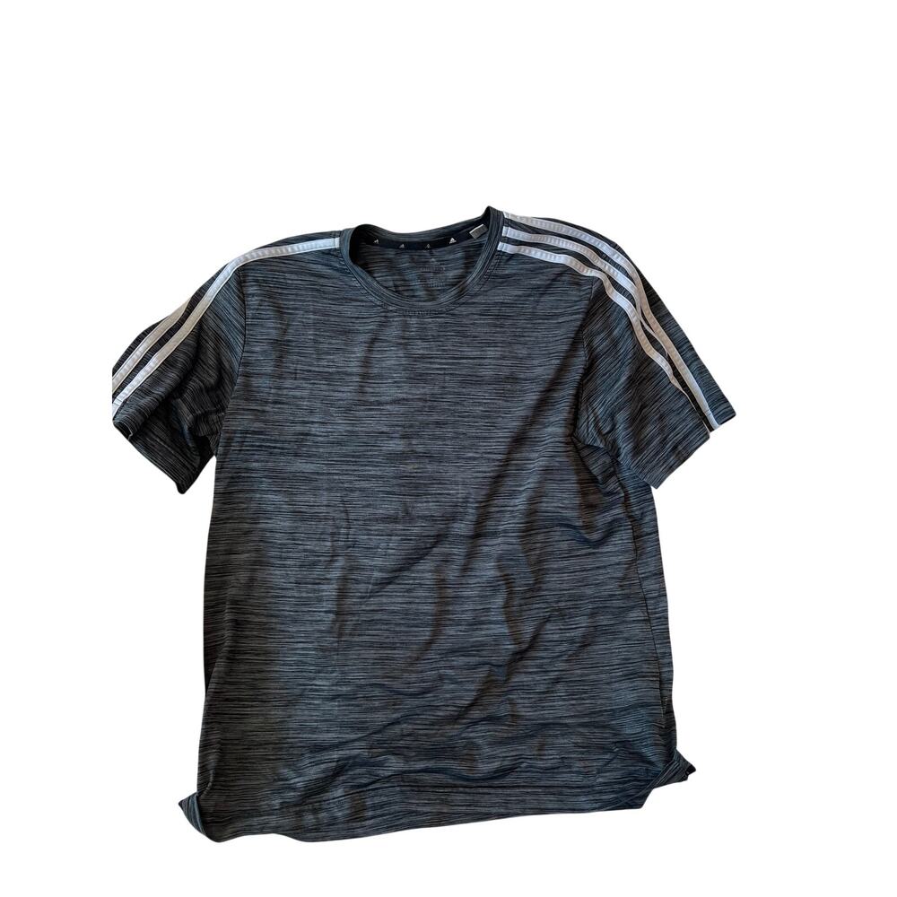 Adidas Prime Green Gray Sweat Wicking T-Shirt Mens Large
